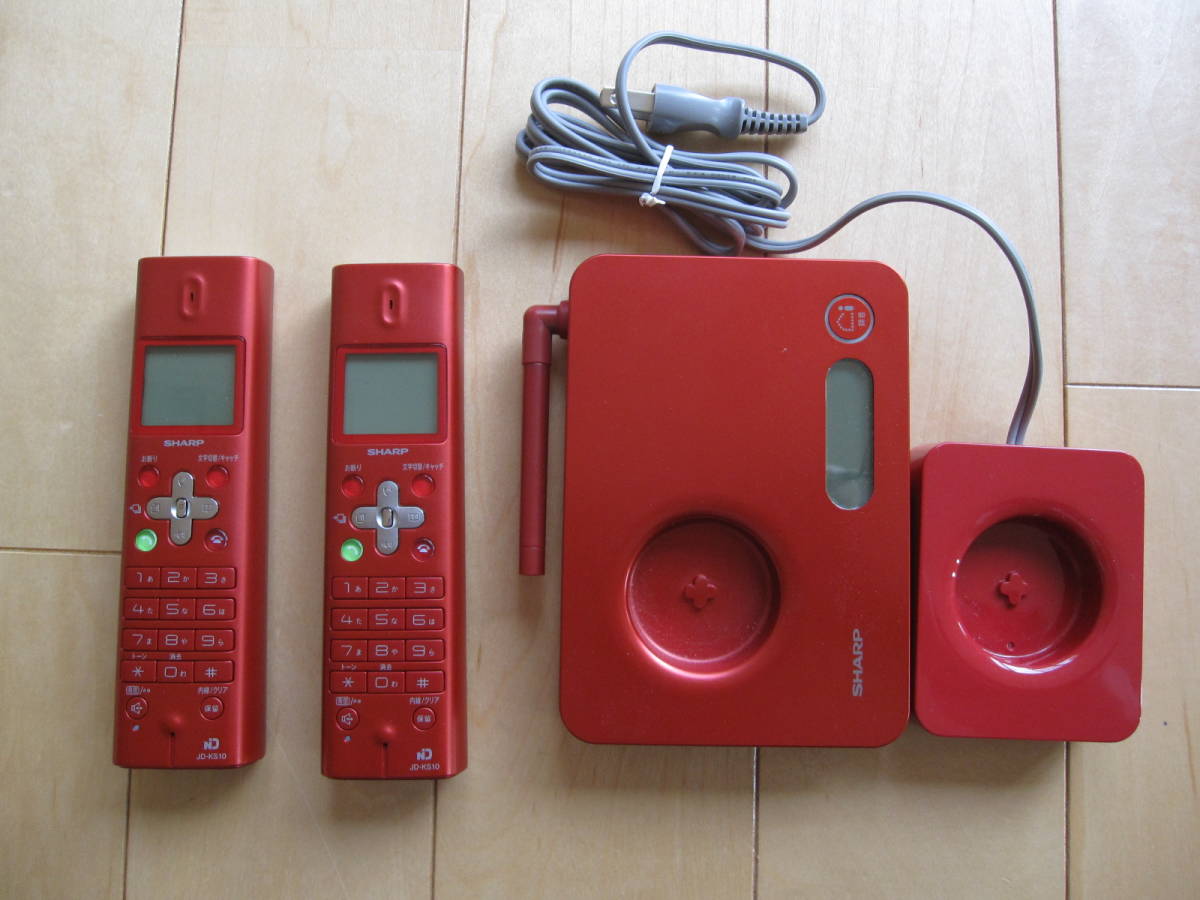 【送料無料】シャープ「デジタルコードレス電話機」レッド（JD-S10CW-R）_1