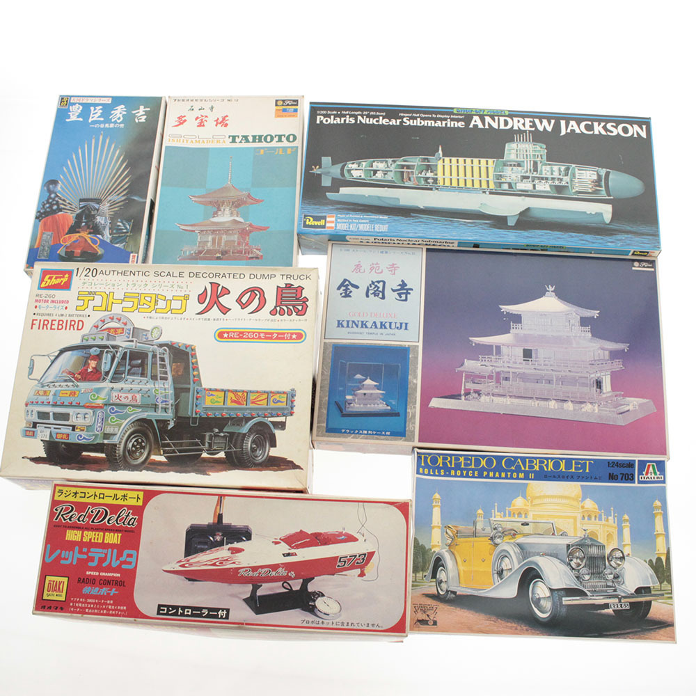 ■ ITALERI ROLLS ROYCE PHANTOM OTAKI Red Delta Fujimi 金閣寺 多宝塔 Sharp 火の鳥 Revell DOYUSYA 他 7点セット まとめ売り ジャンク品