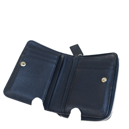 中古】 サンローラン SAINT LAURENT YSL ラウンドファスナー 二つ折り 