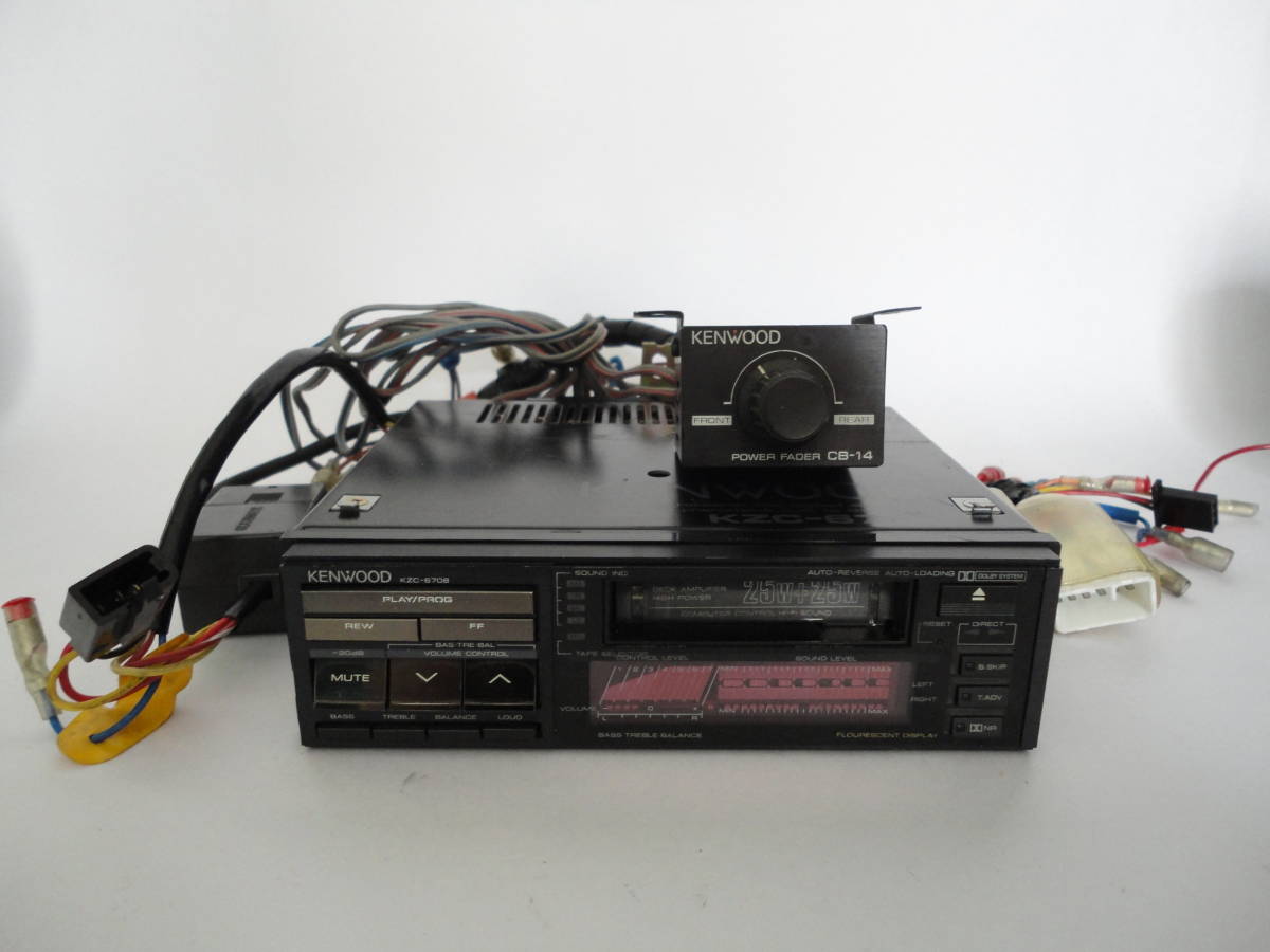 KENWOOD KZC-6708 カセットデッキ - ジャンク品 メルカリ カーコンポ 