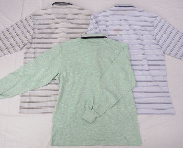 送料200円■jb627■メンズ 長袖ポロシャツ L（アトリフ・ダンロップ）3種 4点【シンオク】