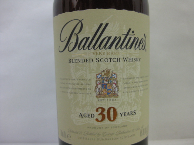 美品！！古酒【未開栓】Ballantine's/バランタイン 30年 ベリーレア 箱