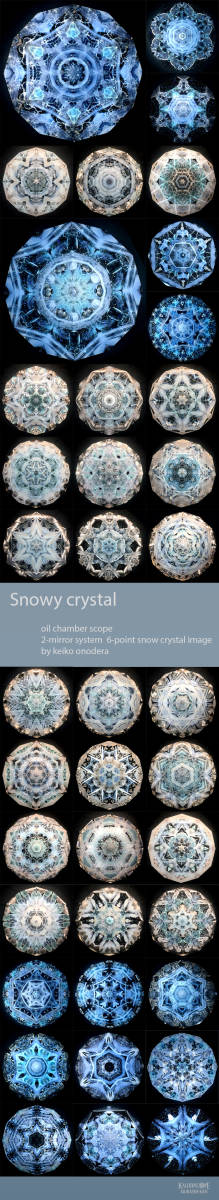 万華鏡 カレイドスコープ 美品 定価32，400円 オイル Snowy crystal