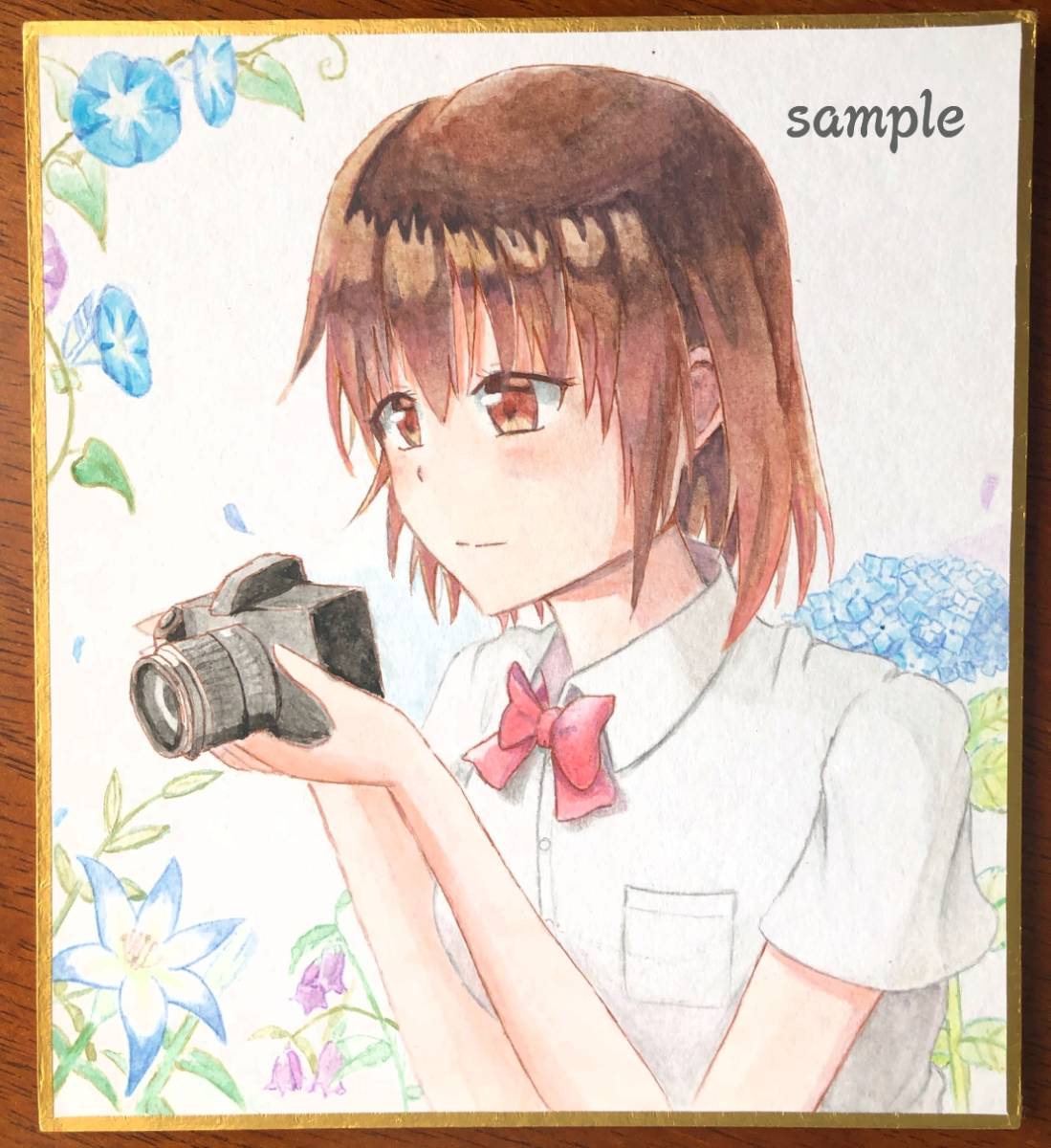 手描きイラスト オリジナル カメラ女子 小色紙 手描きイラスト 売買されたオークション情報 Yahooの商品情報をアーカイブ公開 オークファン Aucfan Com