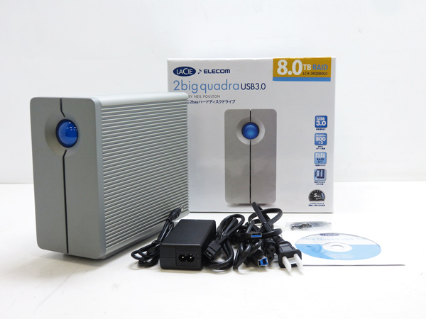 1円～ □ LaCie 2big Quadra USB3.0 8TB (4TB×2）□ USB3.0 FireWire800 対応 RAIDストレージ □ 
