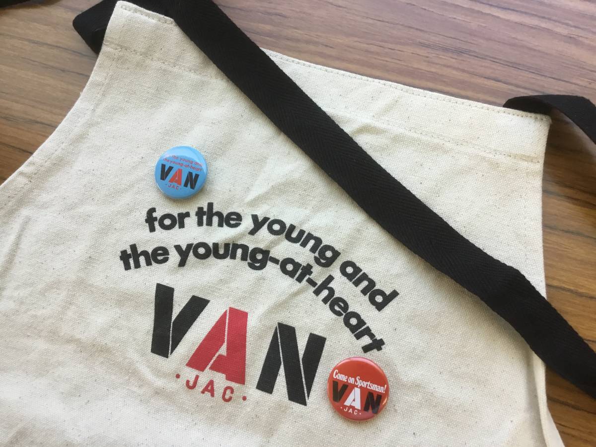 値引VAN JACKETエプロンvan family 30年前のもの大変貴重！ 超希少 限定アイテム VAN JAC ヴァンヂャケット 定番アーチロゴ