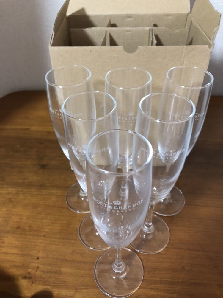 モエ モエ&シャンドン シャンパングラス moet&chandon 6脚セット モエ モエ&シャンドン シャンパングラス moet&chandon 6脚セット
