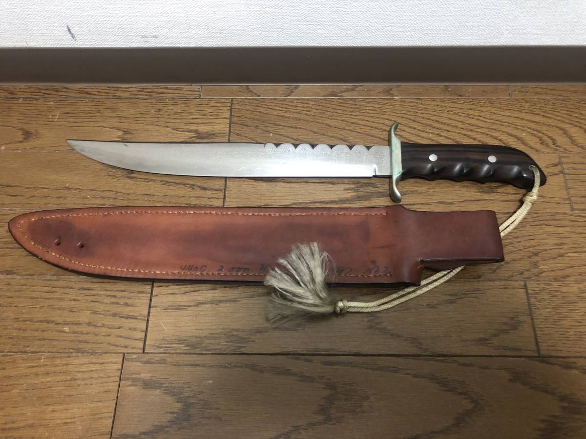 Etsy 日本 黒柿材で作ったナイフ Machete machete sheath ベルトループ 
