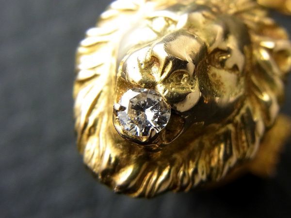 GA0040*K18/18金×ダイヤモンド/0.07ct*タイタック*ネクタイピン
