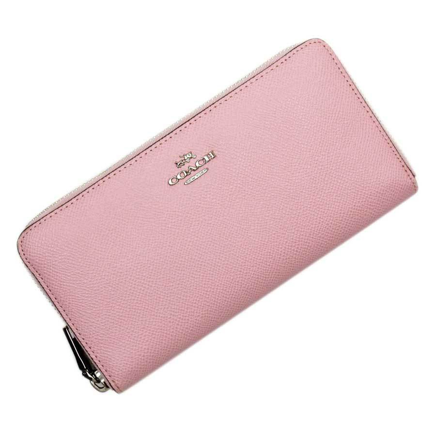 COACH コーチ ラウンドファスナー長財布 レザー ピンク h22441 COACH
