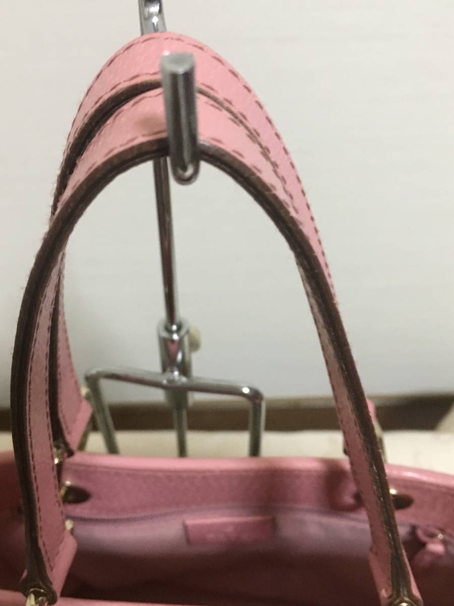 正規品: 美品 GUCCIトートバッグ ベージュXピンク グッチ GUCCI