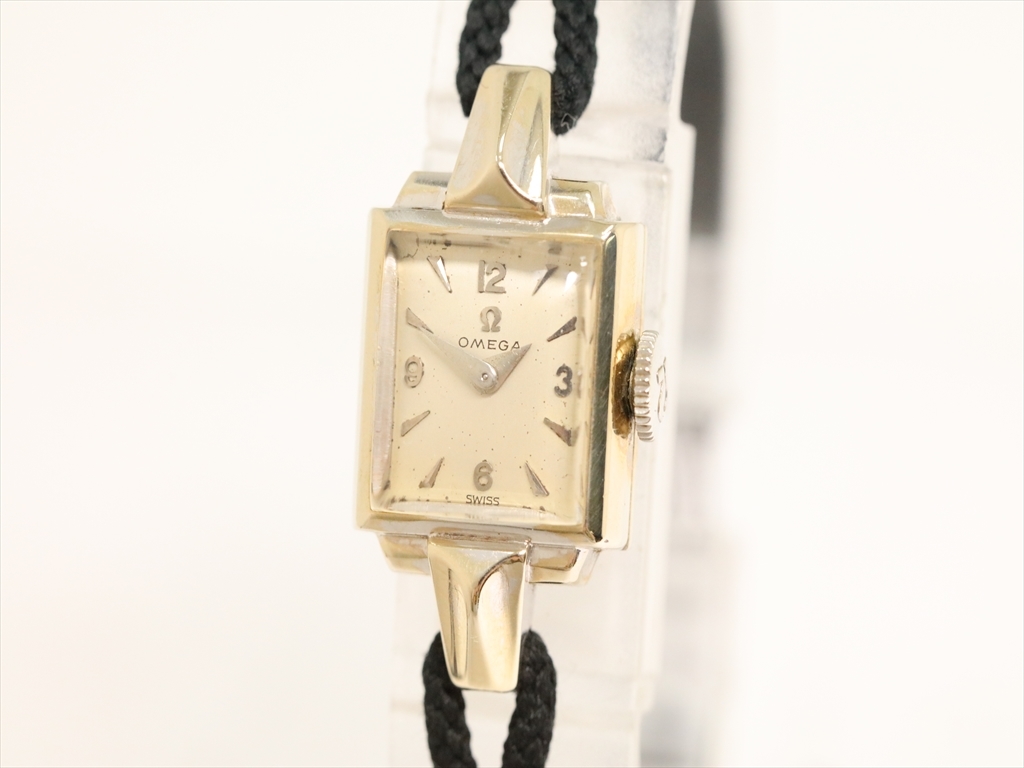 稼働品【オメガ/OMEGA トップのみ14K】手巻き アンティーク スイス製