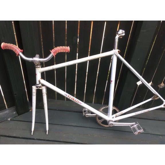 VIVALO ビバロ ピストバイク ピスト | 1大特価 ガンメタ クロモリピストバイクフレーム クロモリ NJS 芦屋店 未使用 フレームセット フレーム トラックバイク フレーム」自転車、サイクリングの落札