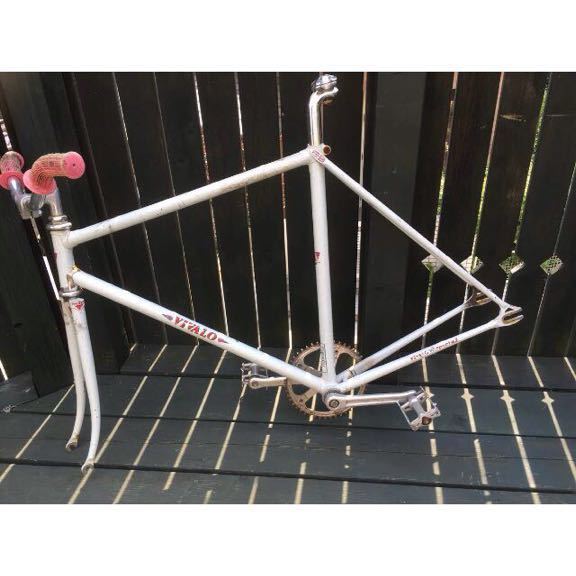 VIVALO ビバロ ピストバイク ピスト | 1大特価 ガンメタ クロモリピストバイクフレーム クロモリ NJS 芦屋店 未使用 フレームセット フレーム トラックバイク フレーム」自転車、サイクリングの落札
