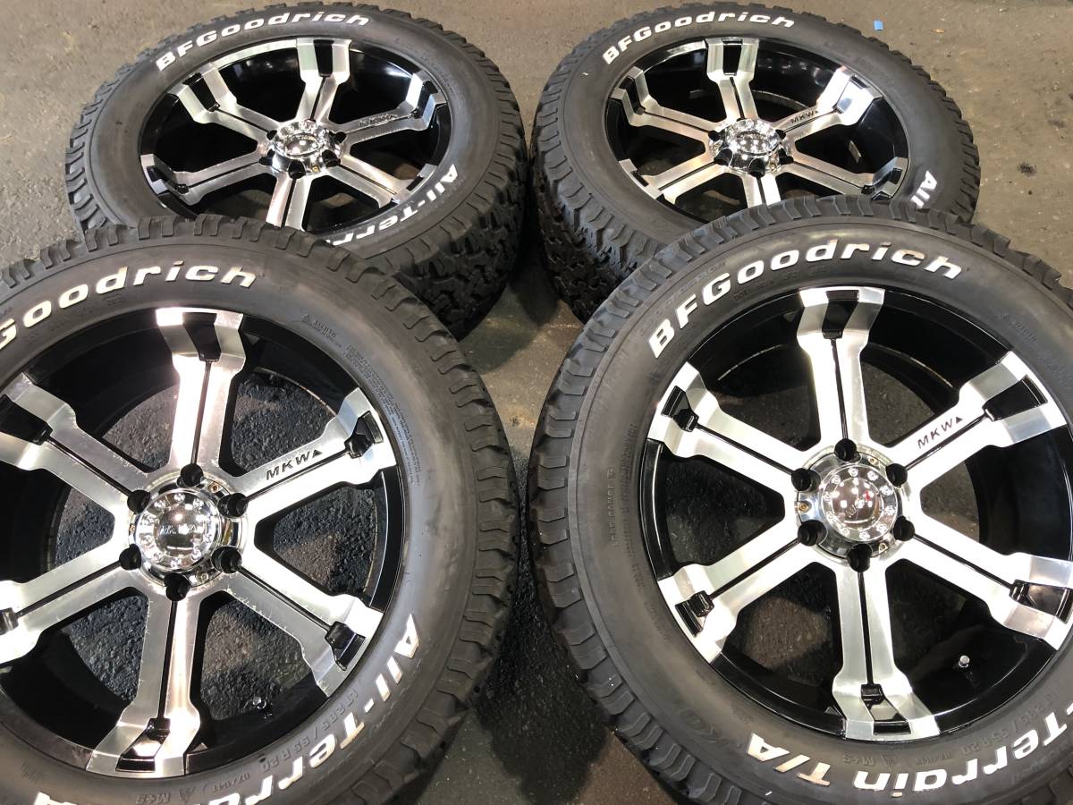 MKW MK36 20インチ BFグッドリッチ285/55R20ホワイトレタータイヤ付き FJクルーザー タホ エスカレード プラド他