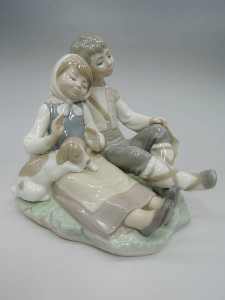 LLADRO リヤドロ 犬 恋人 デート 美品 希少 陶器 アンティーク