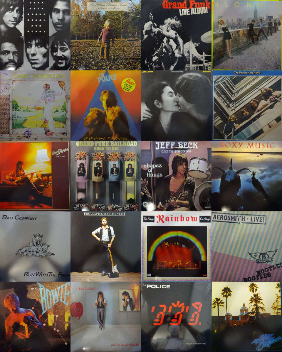 【大量!ALL輸入盤!】 ALL IMPORT PRESS ROCK & POPS 洋楽 130枚以上 3箱セット/JOHN LENNON，DAVID BOWIE，JEFF BECK他