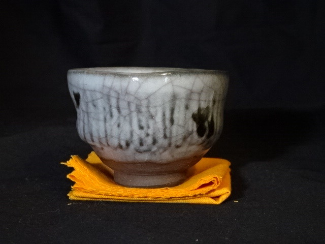 浦口雅行 飛月白磁ぐい呑み 個展出品作品、共箱、新作
