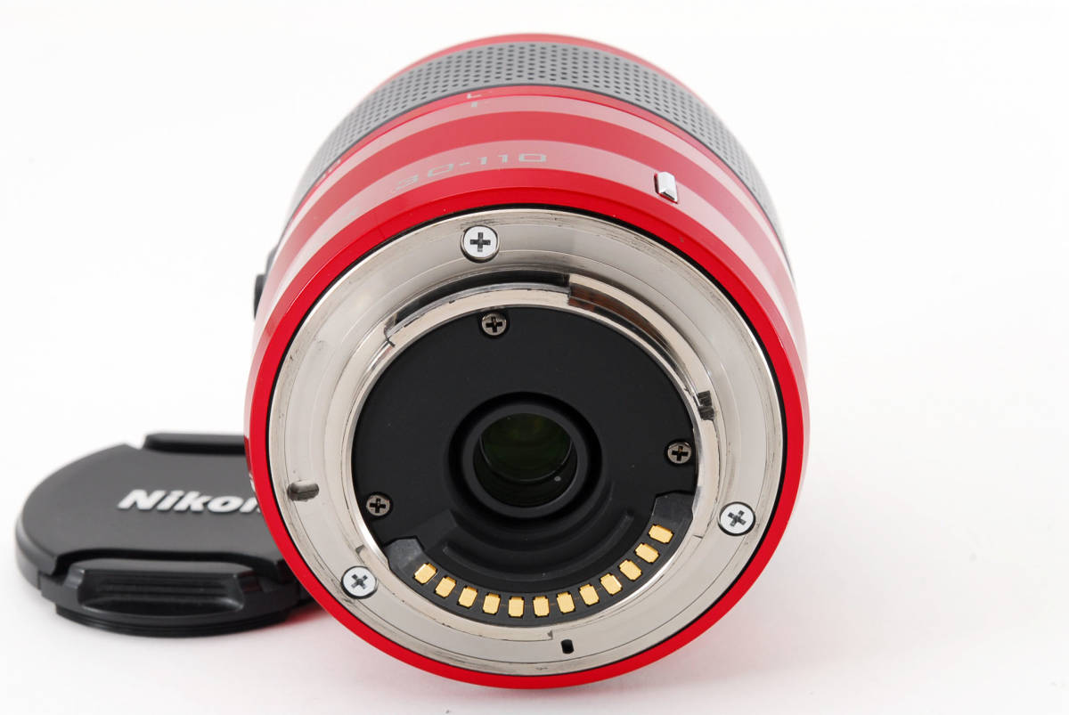 希少オレンジ☆Nikon1 レンズ 30-110mm☆HB-N103フード付 NIKON 1 NIKKOR 30-110mm f/3.8-5.6 VR レッド☆極上美品☆HB-