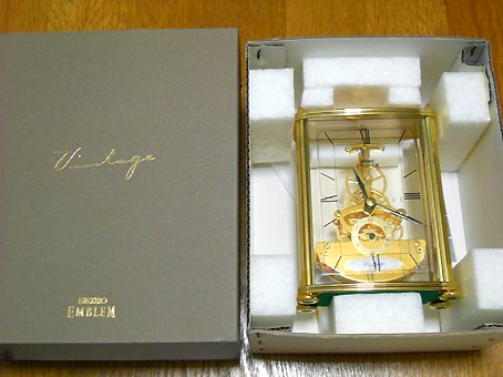 100%新品，定番 SEIKO EMBLEM HW482G セイコーエムブレム 置時計 未使用品