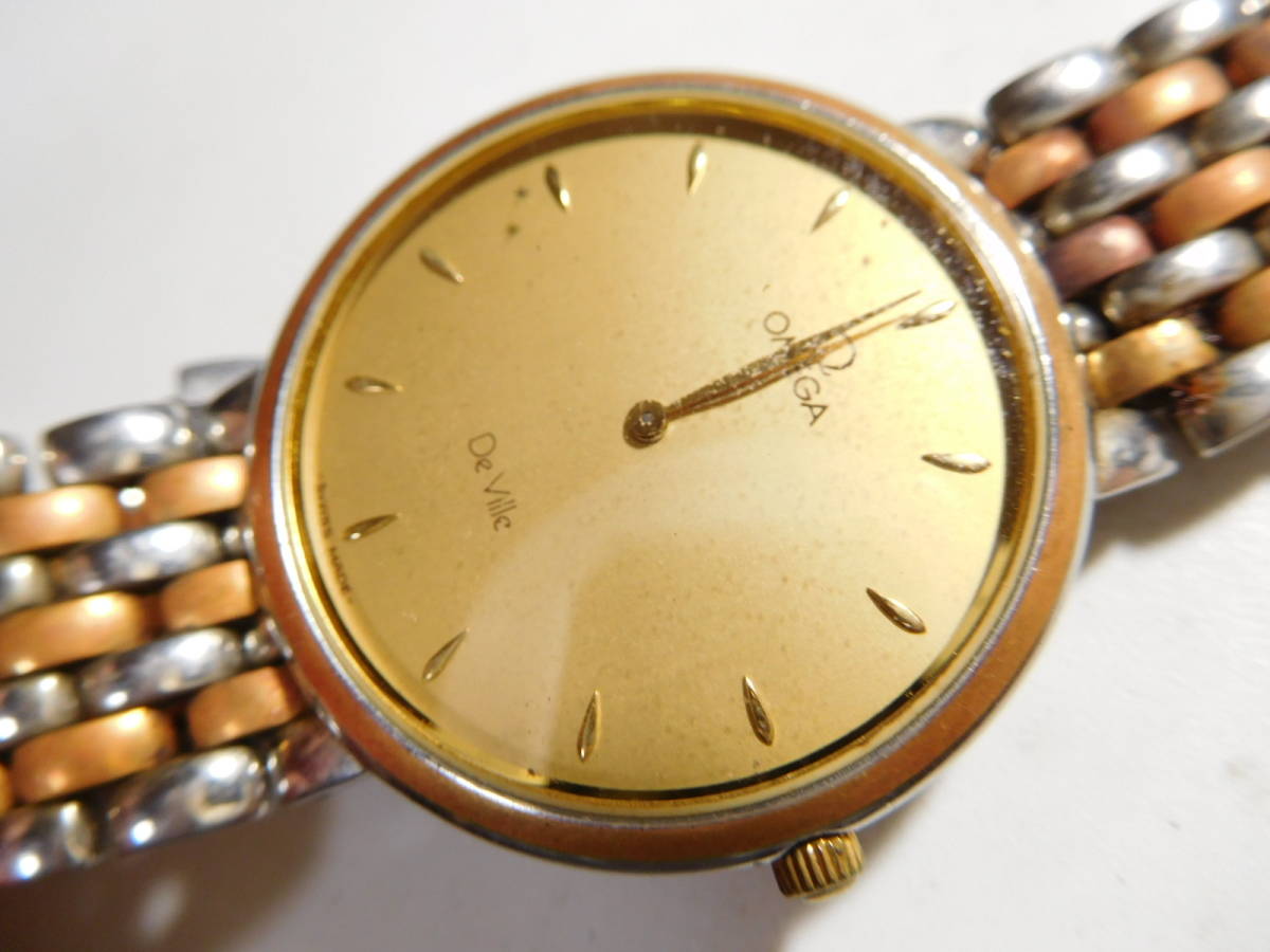 オメガ OMEGA デビル 1円開始□ジャンク□ ゴールド Yahoo 腕時計 