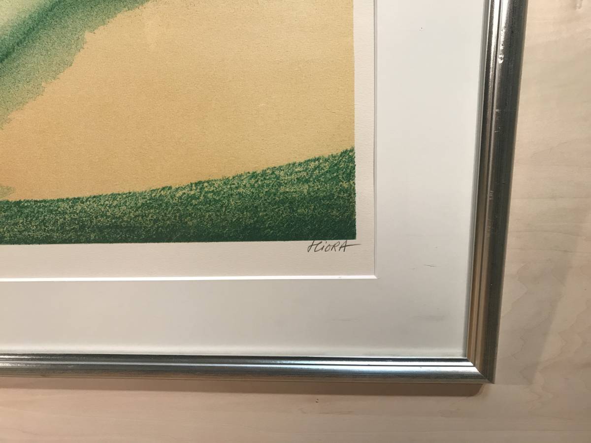 ダニエル・スキオラ リトグラフ 真作 『ゴルフ場の黄色い旗』 絵画