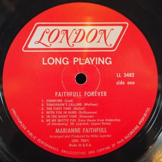 英LP Marianne Faithfull UK盤 Mono 初回プレス Marianne Faithfull | Music .com FAITHFULL,MARIANNE – Faithfull