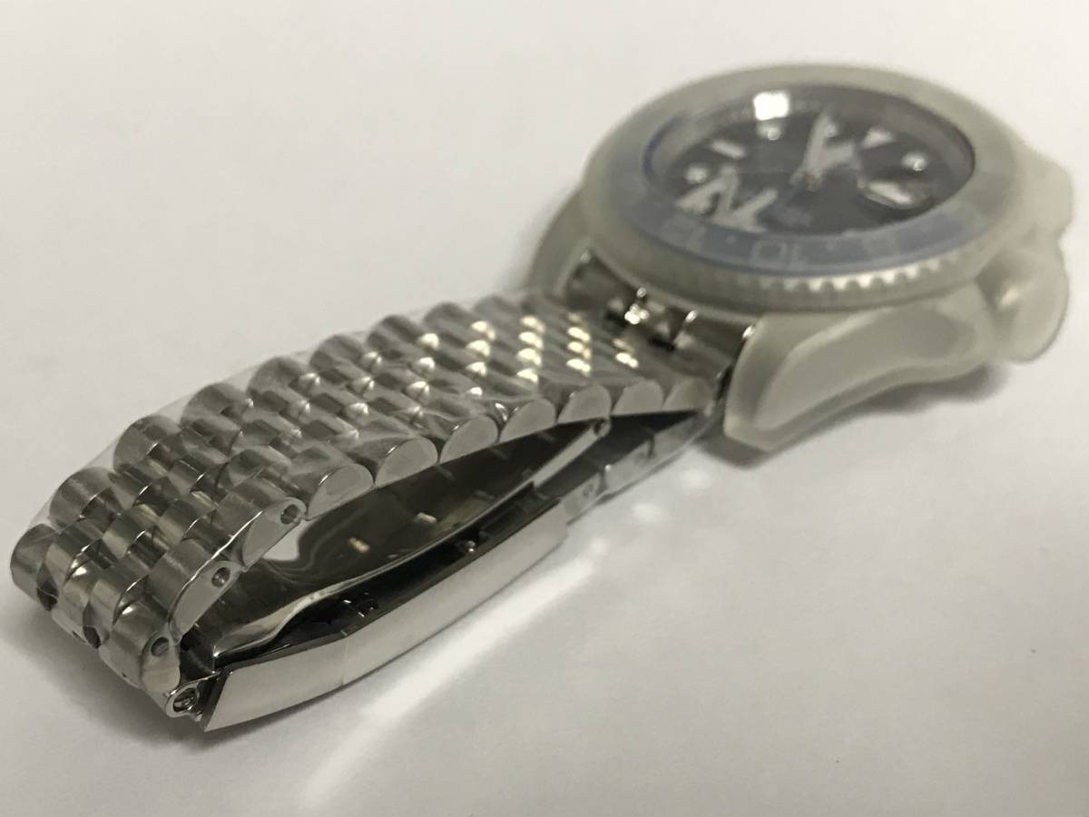 新品未使用 自動巻き腕時計 青黒 2019・N_4