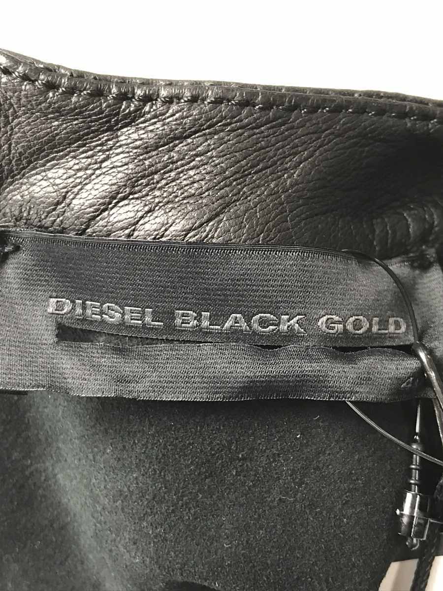 DIESEL BLACKGOLD◆ワンピース/40/レザー/BLK