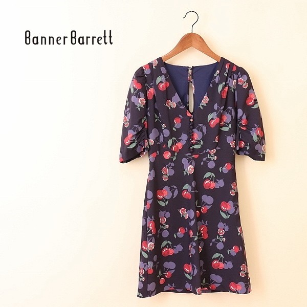Banner Barrett バナーバレット 総柄 半袖 膝上丈 ワンピース ネイビー マルチカラー Size ３６ Mサイズ 売買されたオークション情報 Yahooの商品情報をアーカイブ公開 オークファン Aucfan Com