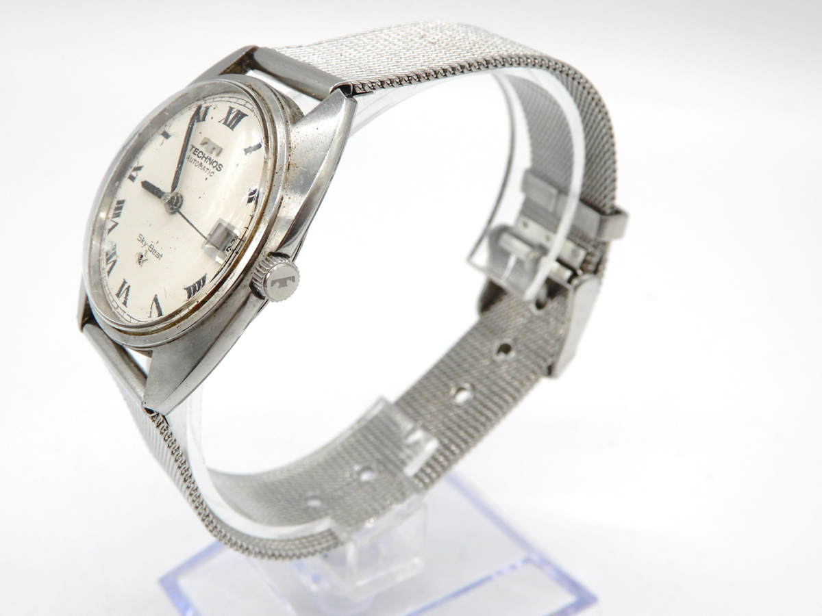 117/TECHNOS テクノス Sky Beat スカイビート 自動巻き 腕時計 稼動品