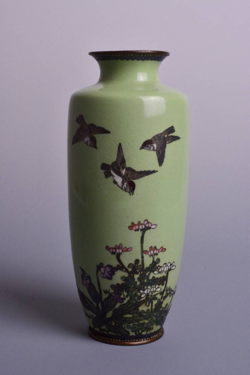 セール，大人気 暁 A5 七宝焼 花絵 花瓶 花器花入(花器)｜売買されたオークション情報、yahooの商品情報をアーカイブ公開 - オークファン 花器