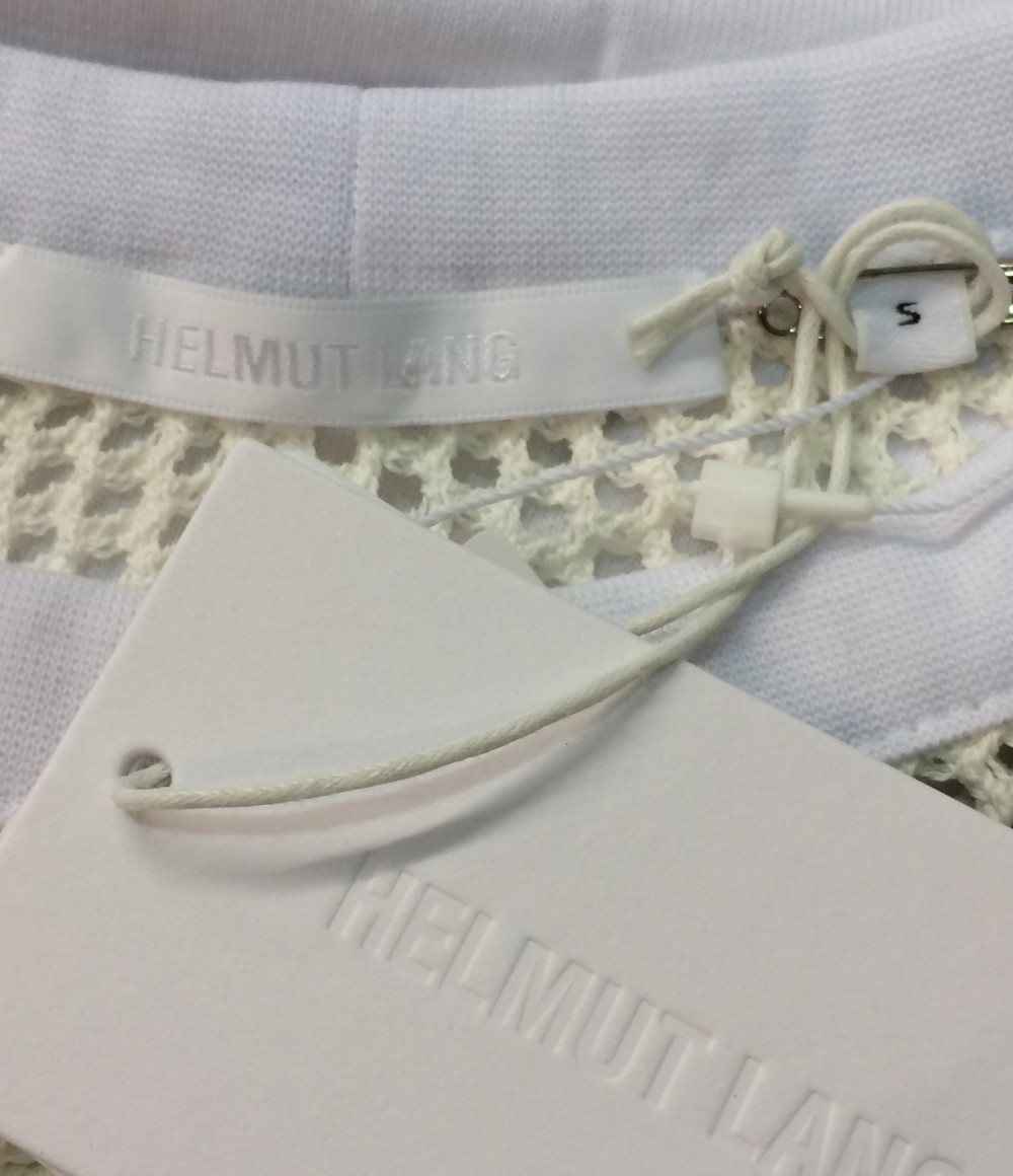 美品 ヘルムートラング メッシュ切替ノースリーブカットソー レディース SIZE S (S) HELMUT LANG