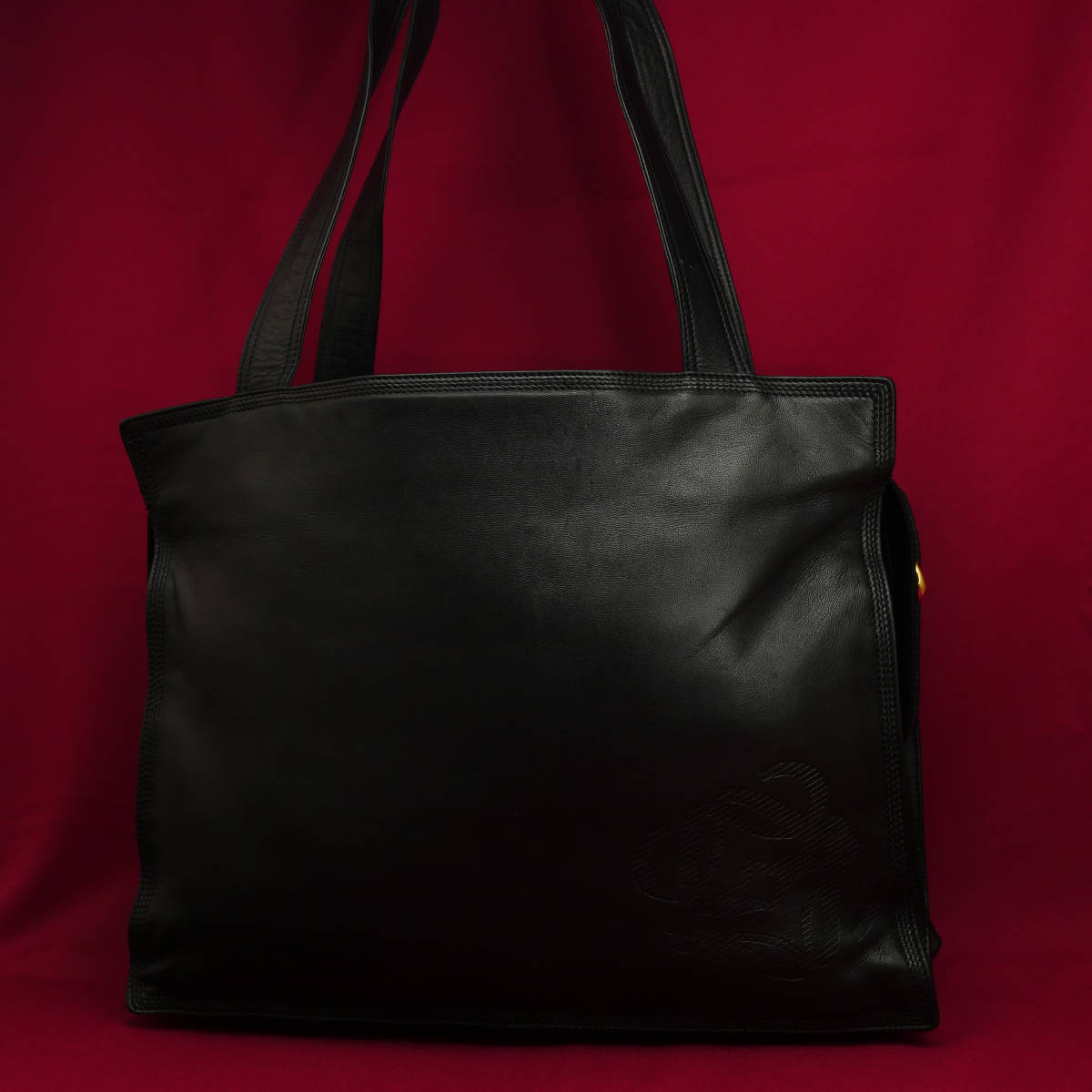 極上美品 ロエベ LOEWE レザー 本革 トート バッグ 黒 ブラック 肩掛け 