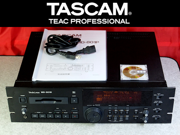 TASCAM MD-801R MDデッキ 現状品 ☆ 完動品 使用時間少 TASCAM MD-801R 業務用MDデッキ 3Uラック対応