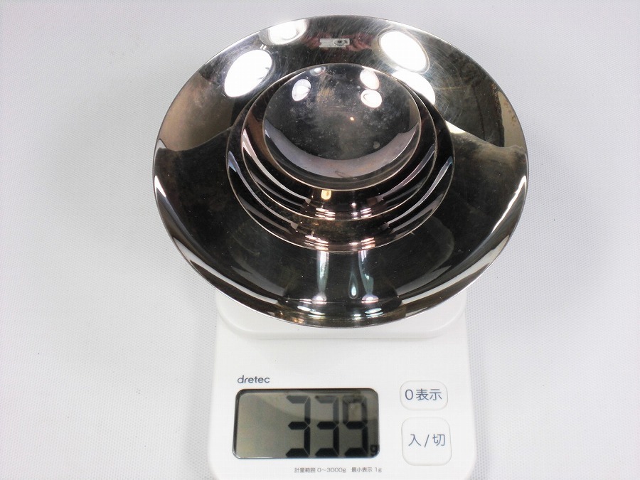 純銀 銀杯 約391g 銀盃 組み盃 現状 銀製品 つぶし シルバー 純銀杯