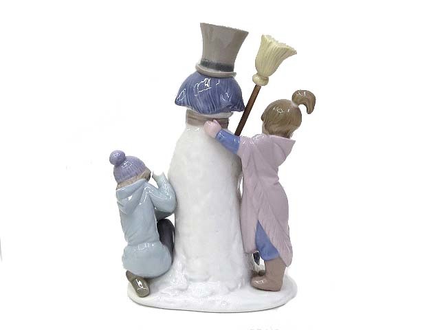 LLADRO リヤドロ 5713 クリスマス 雪だるま 冬 雪遊び 子供 陶器 人形 