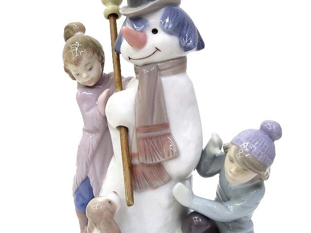 LLADRO リヤドロ 5713 クリスマス 雪だるま 冬 雪遊び 子供 陶器 人形  