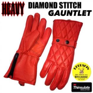 格安，100%新品 特価 HEAVY 鹿革 ダイヤステッチ ガントレットグローブ シンサレート 冬用 レッド 赤 RED-XL 防寒 3M社 EXTRA WARM バイカー 旧車會 特攻(XLサイズ以上)｜売買されたオークション情報、yahooの商品情 一般