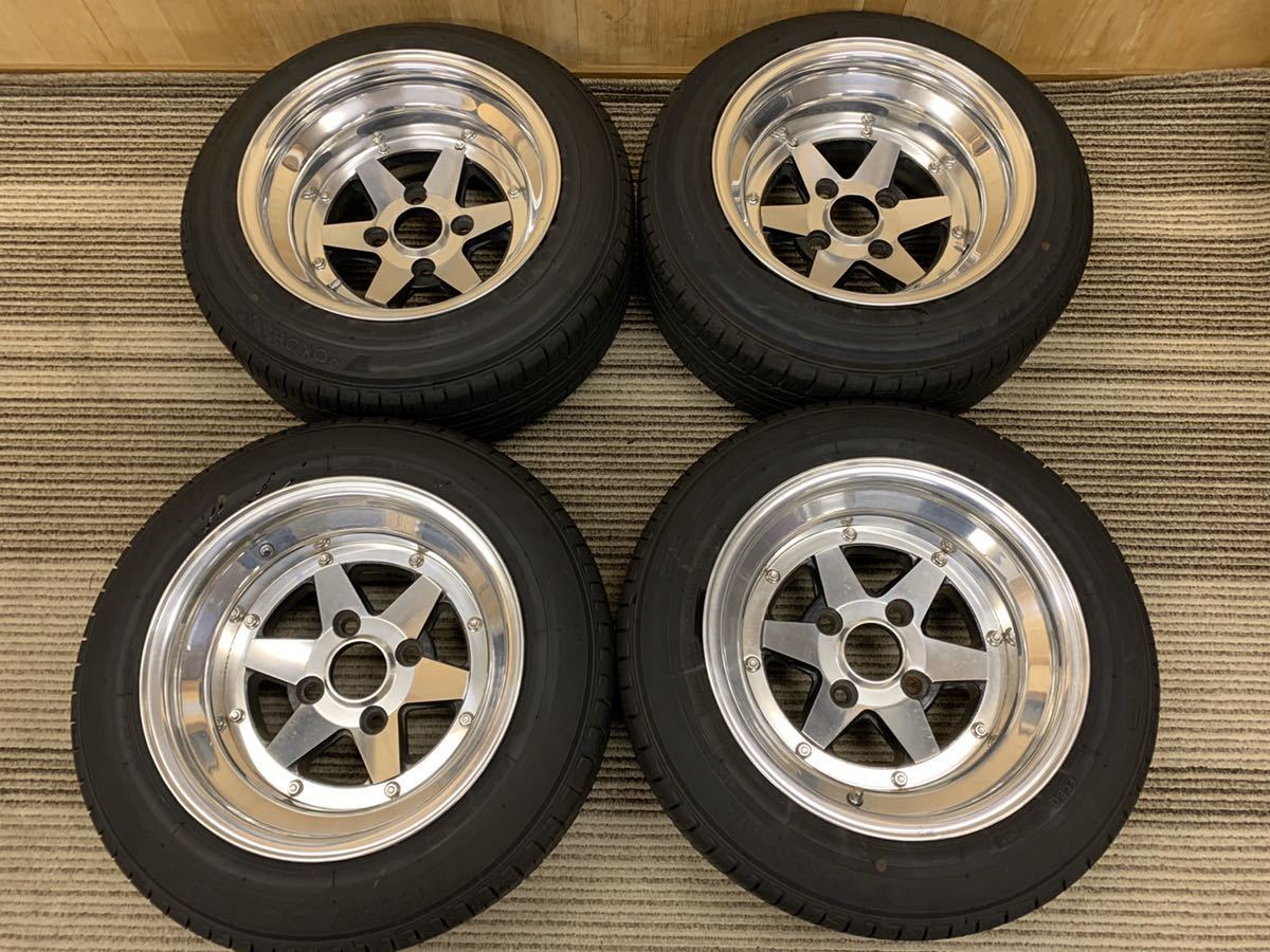 当時物 ロンシャン 14インチ Aタイプ 8J 8.5J PCD114.3 4穴 185/60R14