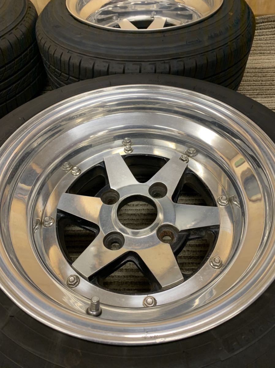 当時物 ロンシャン 14インチ Aタイプ 8J 8.5J PCD114.3 4穴 185/60R14
