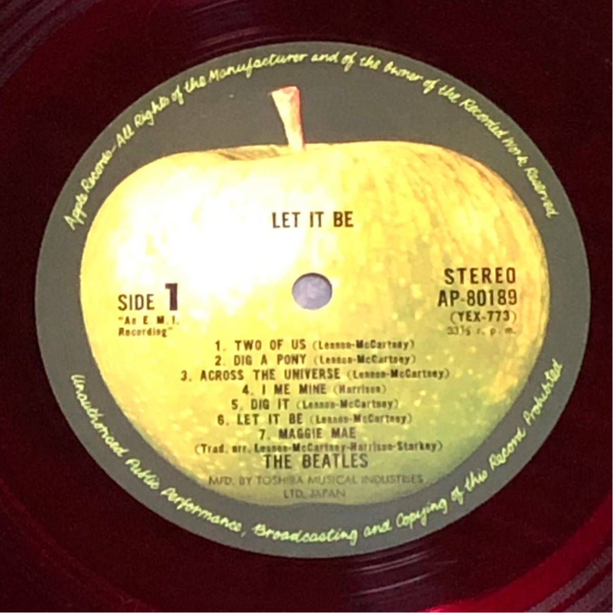 IT Beatles - LET ⁄ Be Let The It 初回 BE ビートルズ 赤盤 Yahoo