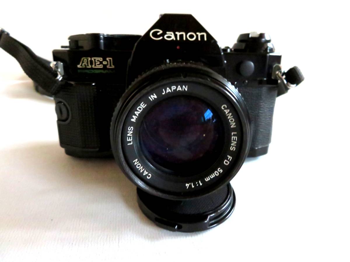CG052○1000円○Canon AE-1 キャノン フィルムカメラ FD 50㎜ 1:1.4