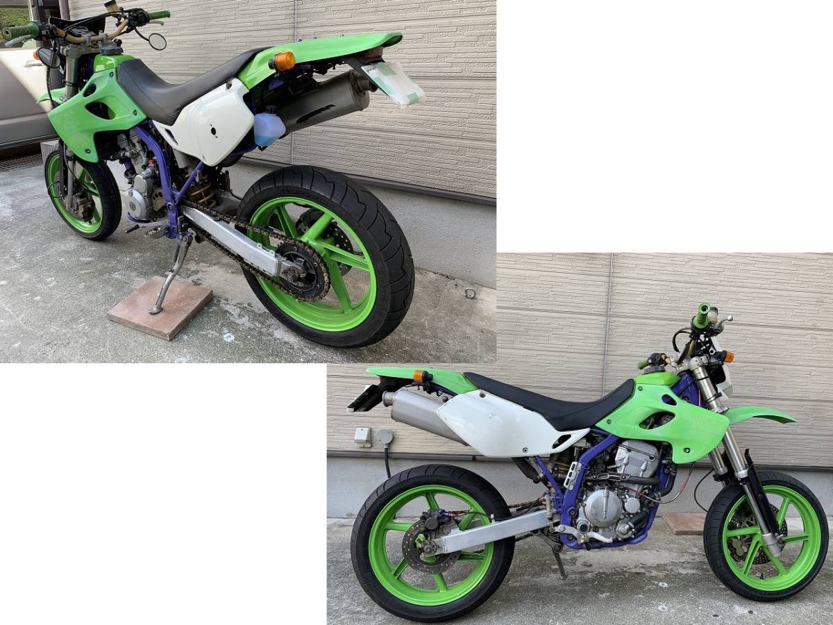カワサキ KLX250改 ボアアップ/FCR/キャストホイール 自賠責付き