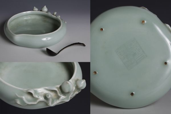 美術品・アンティーク・コレクション 中国 高麗 青磁 桃形 水滴