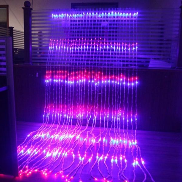 防水 3×2メートル 280 LED 滝ストリングライトホリデーカーテンつららライト結婚式クリスマス パーティー祭の装飾ライト E3269 ...