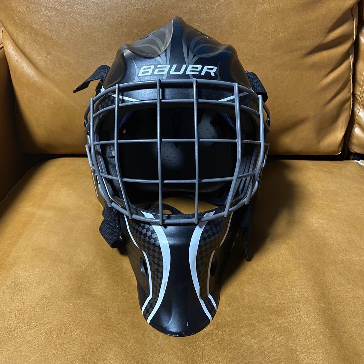 Bauer NME5 Hockey Goalie Mask Black Red Senior Type 3 | eBay BAUER 