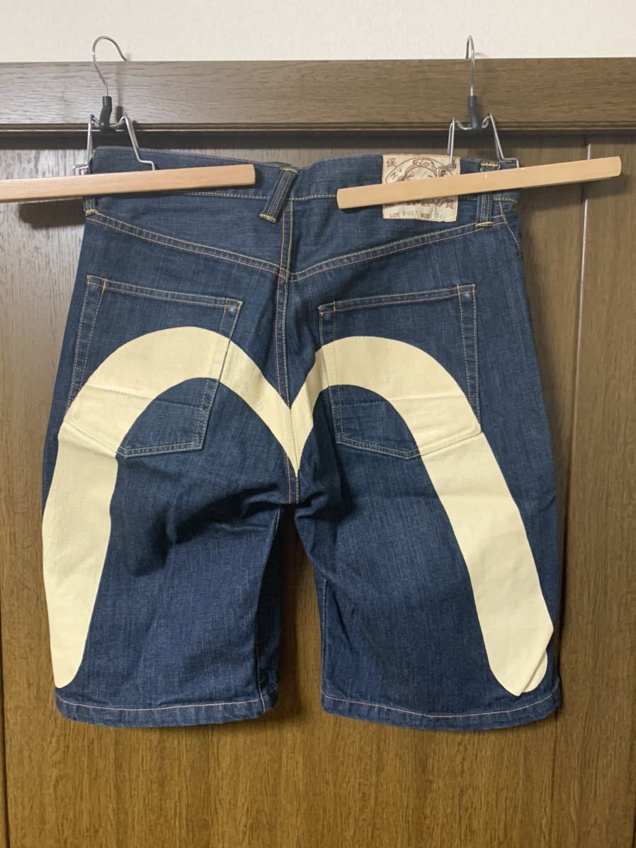 EVISU エヴィス デニムハーフパンツ 白カモメ 美品 エビス かもめ