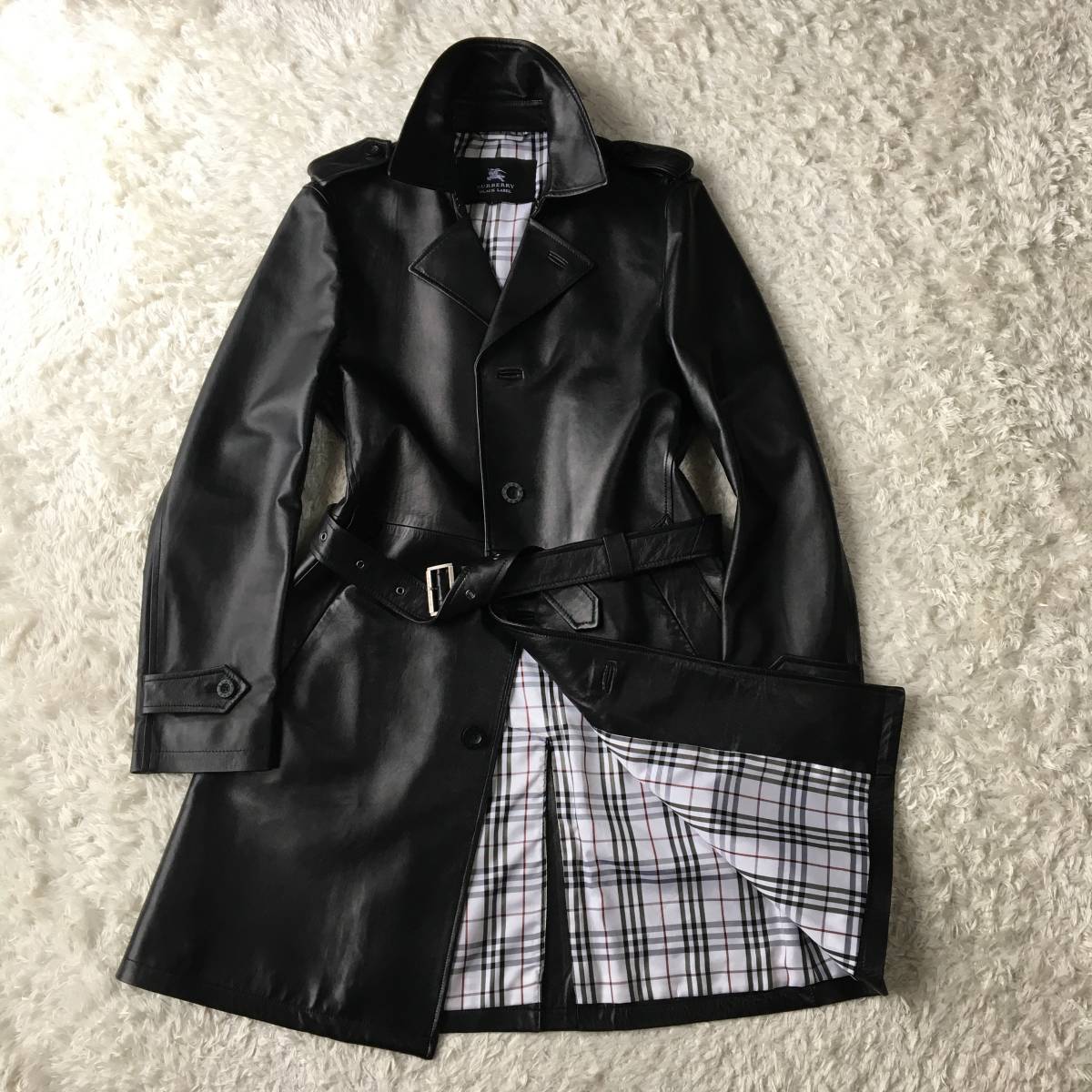 07757 超美品 BURBERRY BLACK LABEL バーバリーブラックレーベル