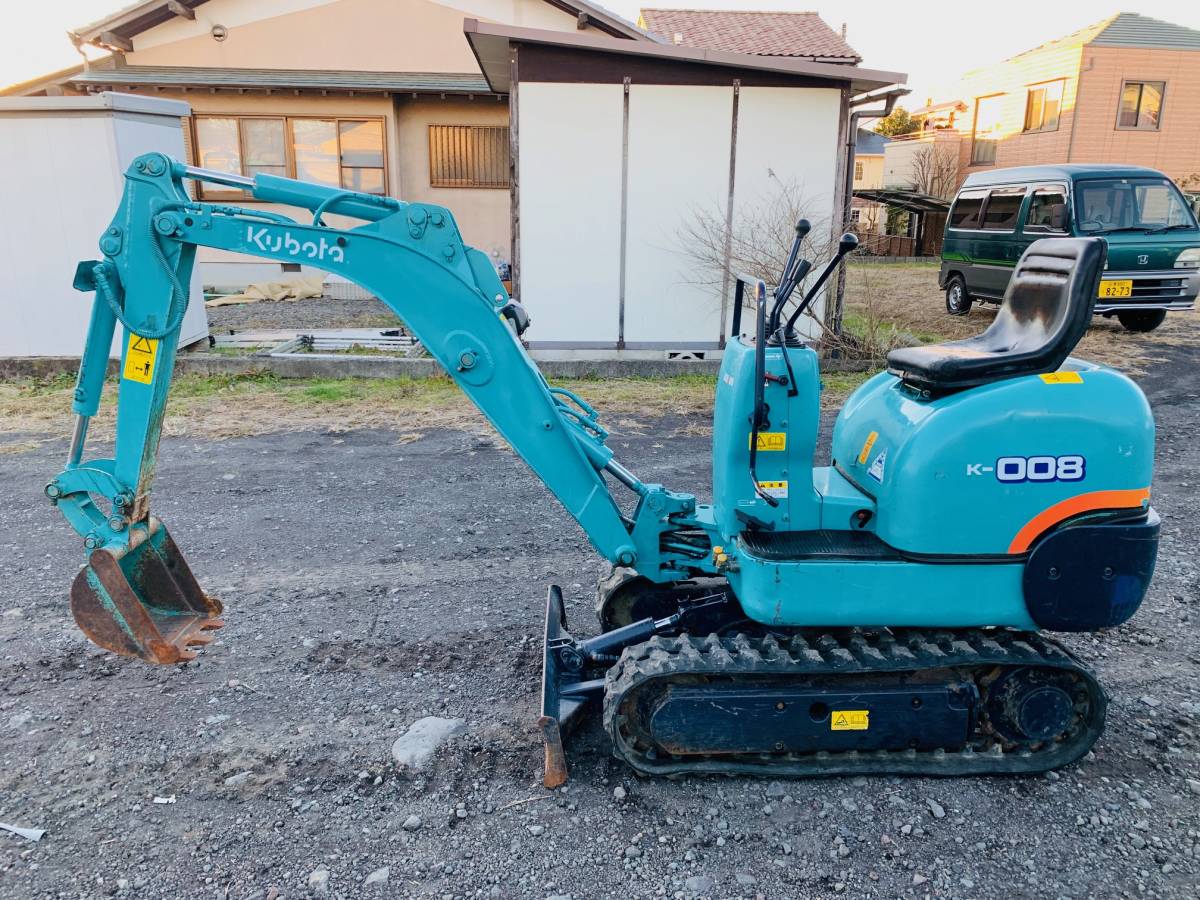 クボタ ○ 油圧ショベル K-008 KUBOTA クボタU-008 ミニユンボ 時間 0 